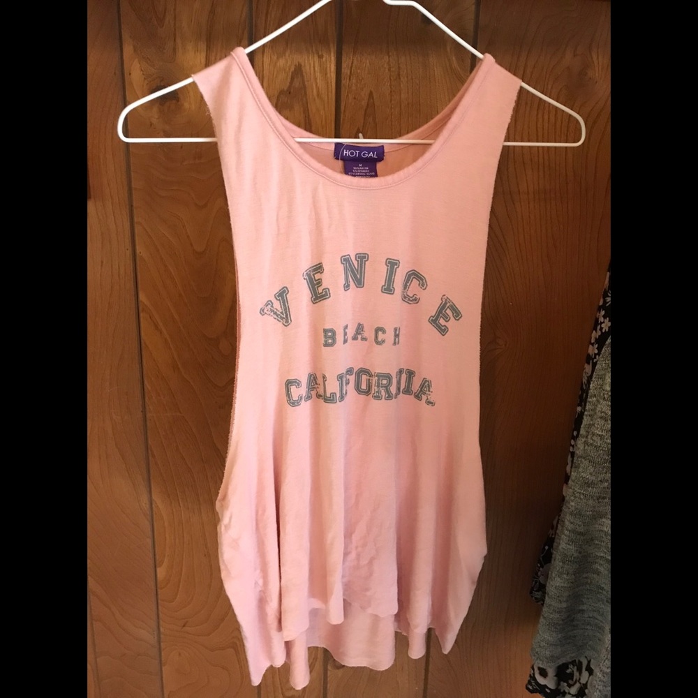Pink tank top Venice beach